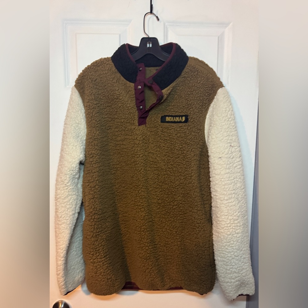 Indiana Brown and Cream Fleece Sweatshirt